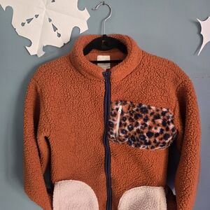 Cat & Jack Warm Orange Sherpa Jacket